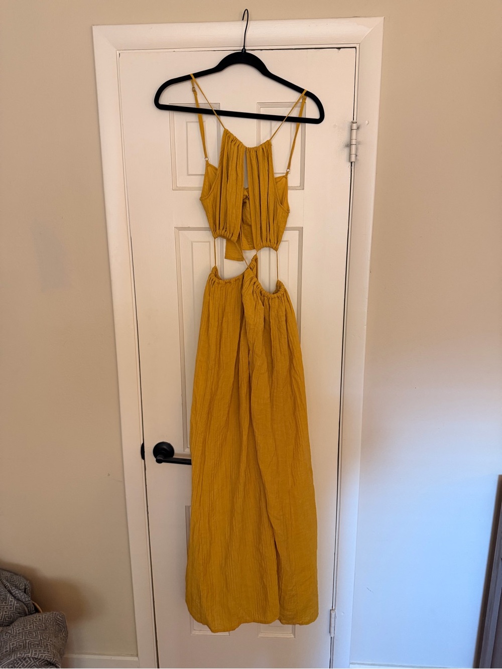 Lulu’s Mustard Cutout Maxi Dress